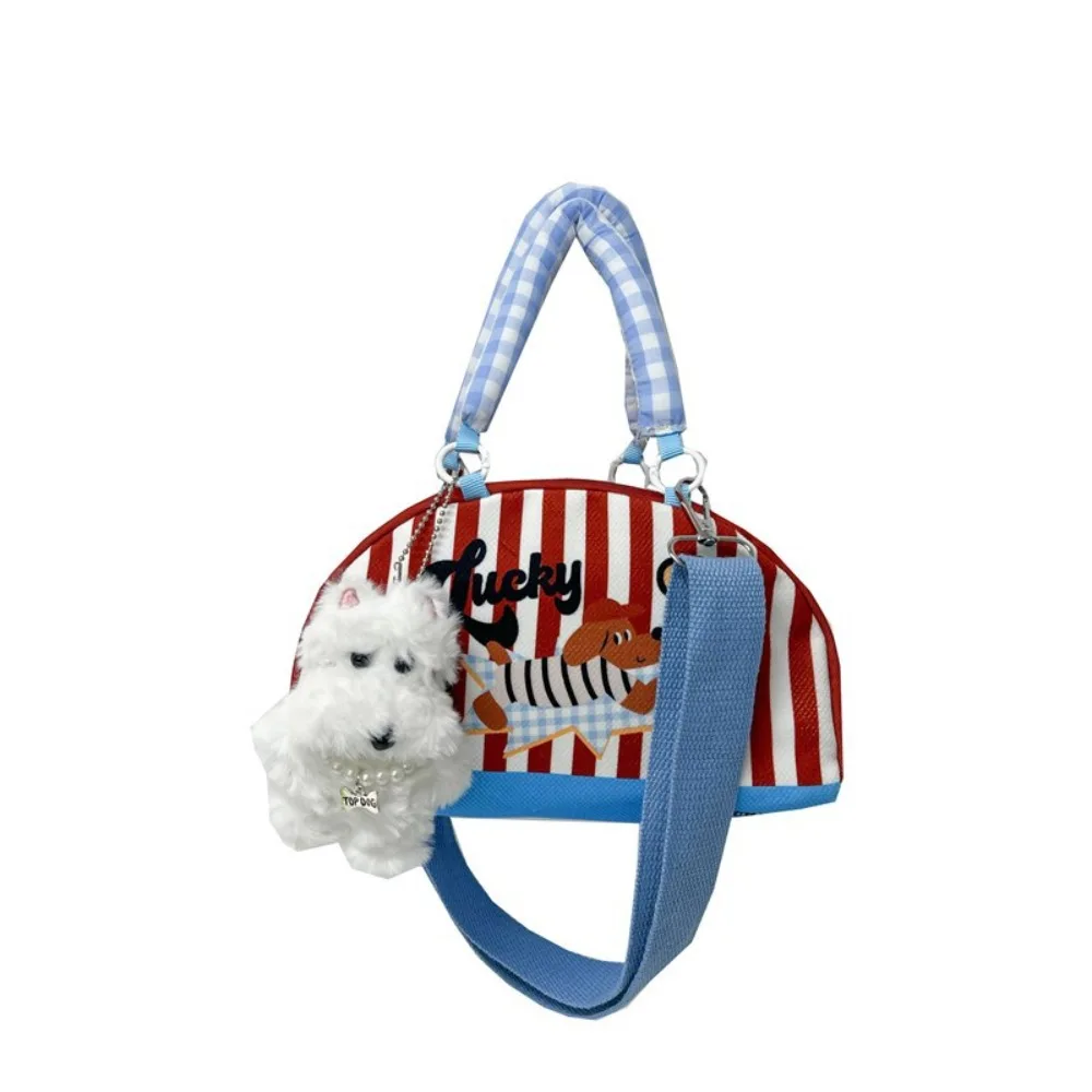 

Детская полосатая сумка Kawaii в корейском стиле, полукруглая сумка в форме кролика, разноцветная сумка через плечо из альпаки, уличная сумка