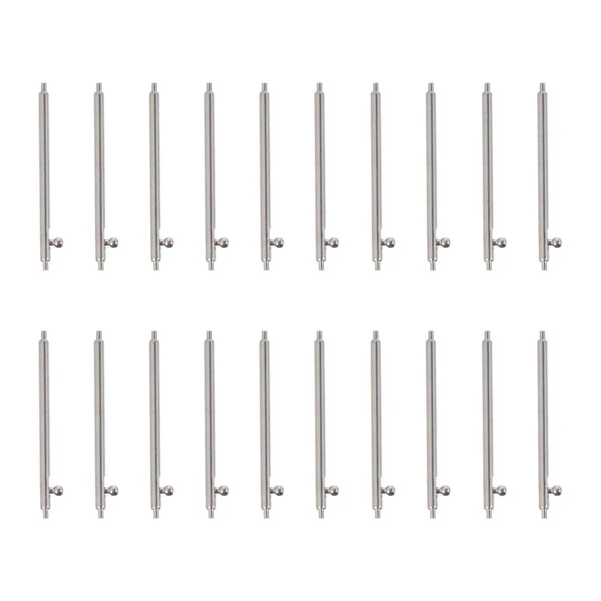 20 Pcs Stainless Steel Watch Band Pins For Strap Connection Repair Tools With Spring Rod Remover Double Flange