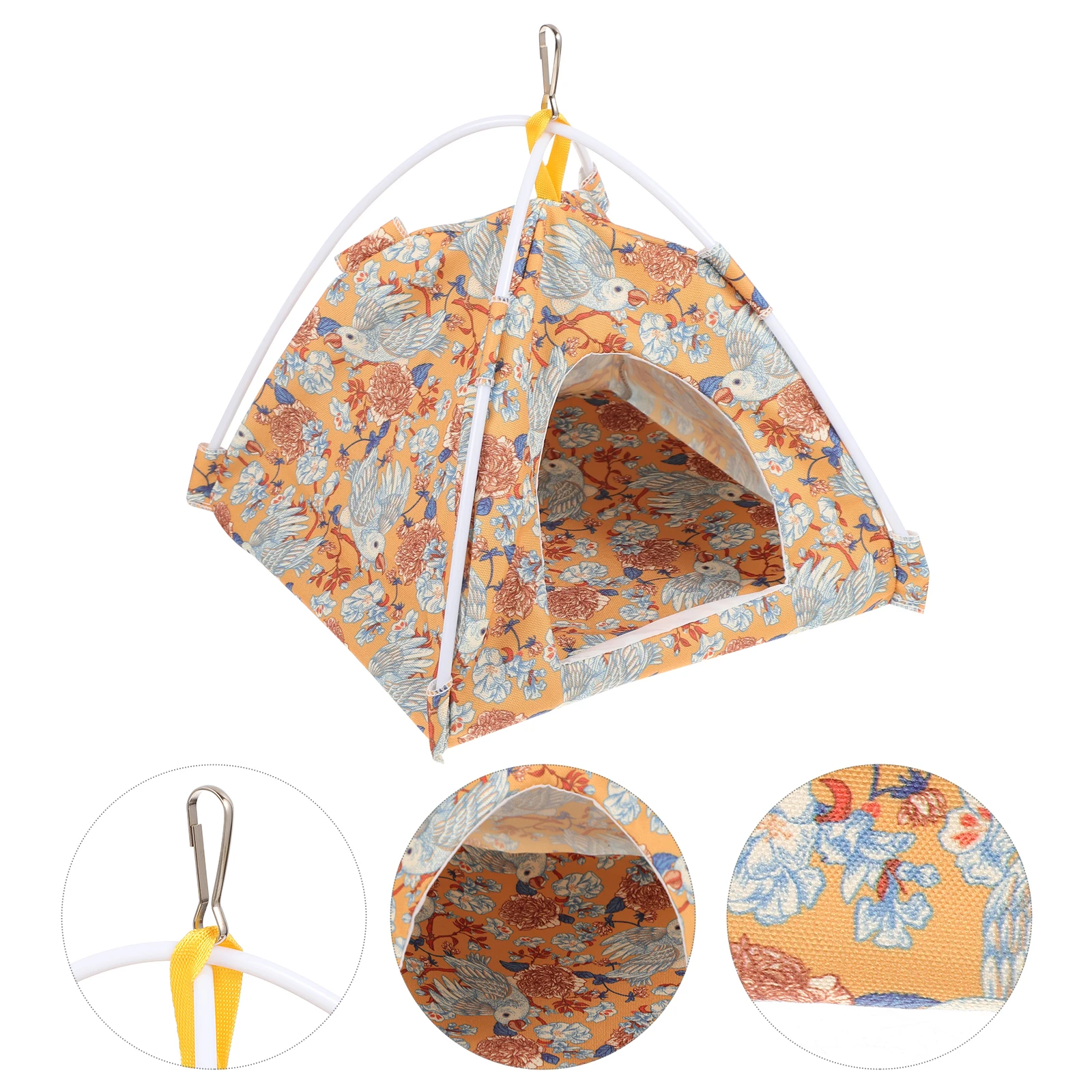 

Bird Nest Cloth Pet Sleeping Bed Parrot Hanging Tent Cage Hammock Cave Swing Warm Breathable Indoor Outdoor Use