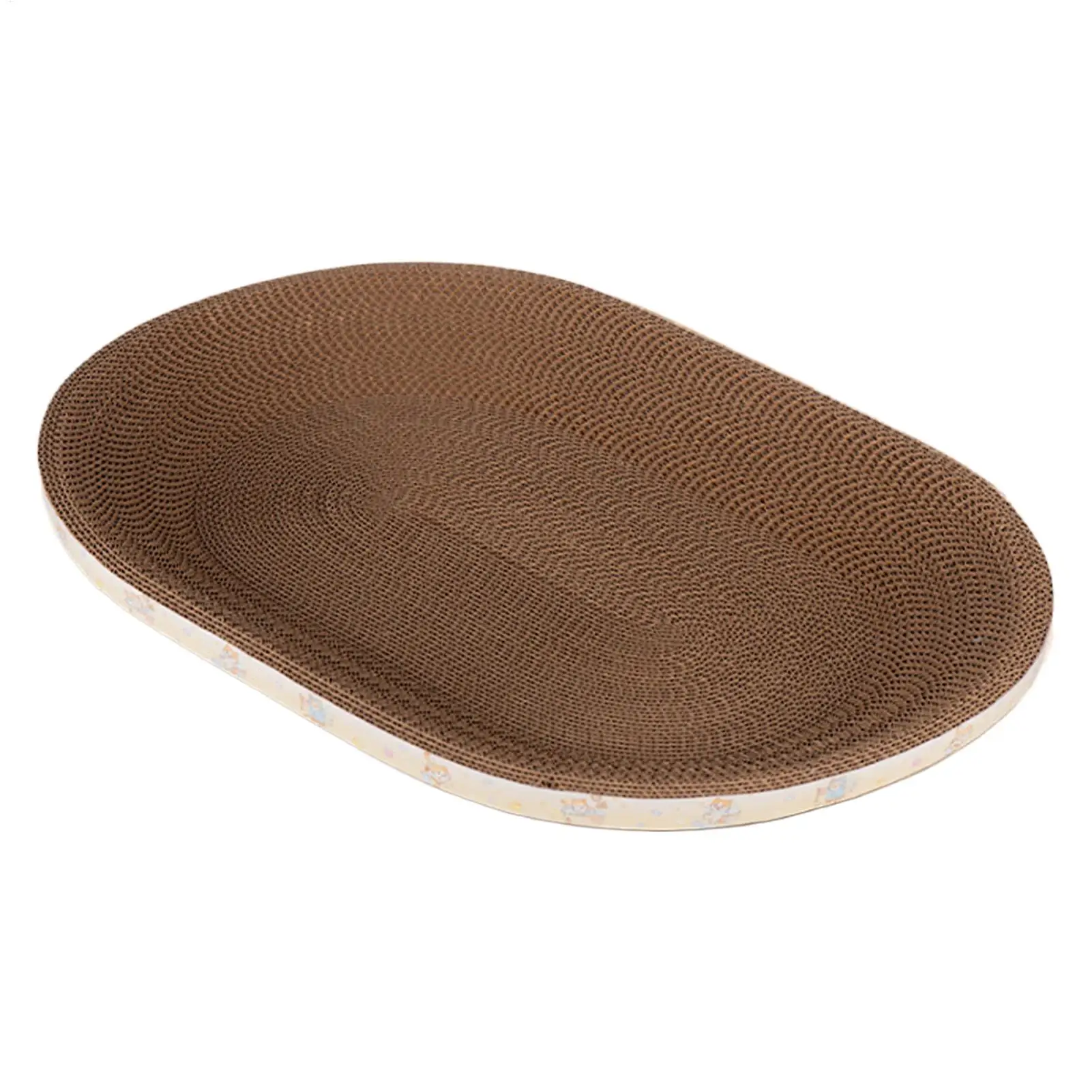 Karton-Kratzbaum für Katzen, lustiger ovaler Möbelschutz aus Wellpappe, Katzenkratzbett, Haustier-Couch für Kätzchen zum Schlafen und Krallenwetzen – Detail 1