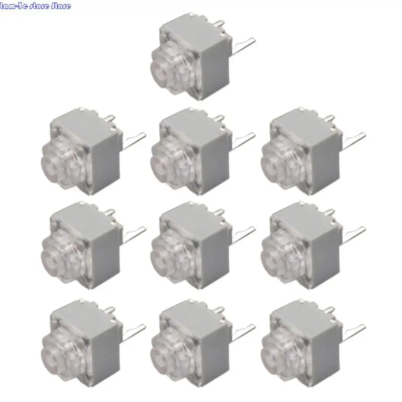 D0UA 10PCS 조용한 마이크로 스위치 10 백만 클릭 조용한 마우스 버튼 마이크로 스위치 2 핀 6x6x7.2mm