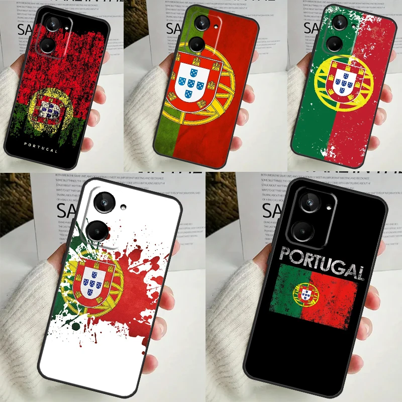 Portugal National Flag Case For Realme C55 C53 C51 C35 C33 C30 C67 C21Y C25s C15 9 10 12 11 Pro Plus GT Neo5 Cover