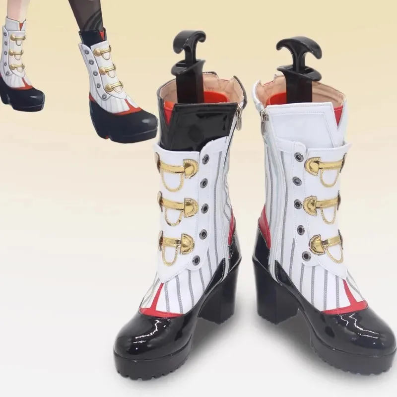 Zenless منطقة صفر يي شوان تأثيري أحذية بيضاء أحذية عالية شعر مستعار النساء الفتيات Yunkui قمة هالوين كرنفال الدعائم الحفلات goi/6