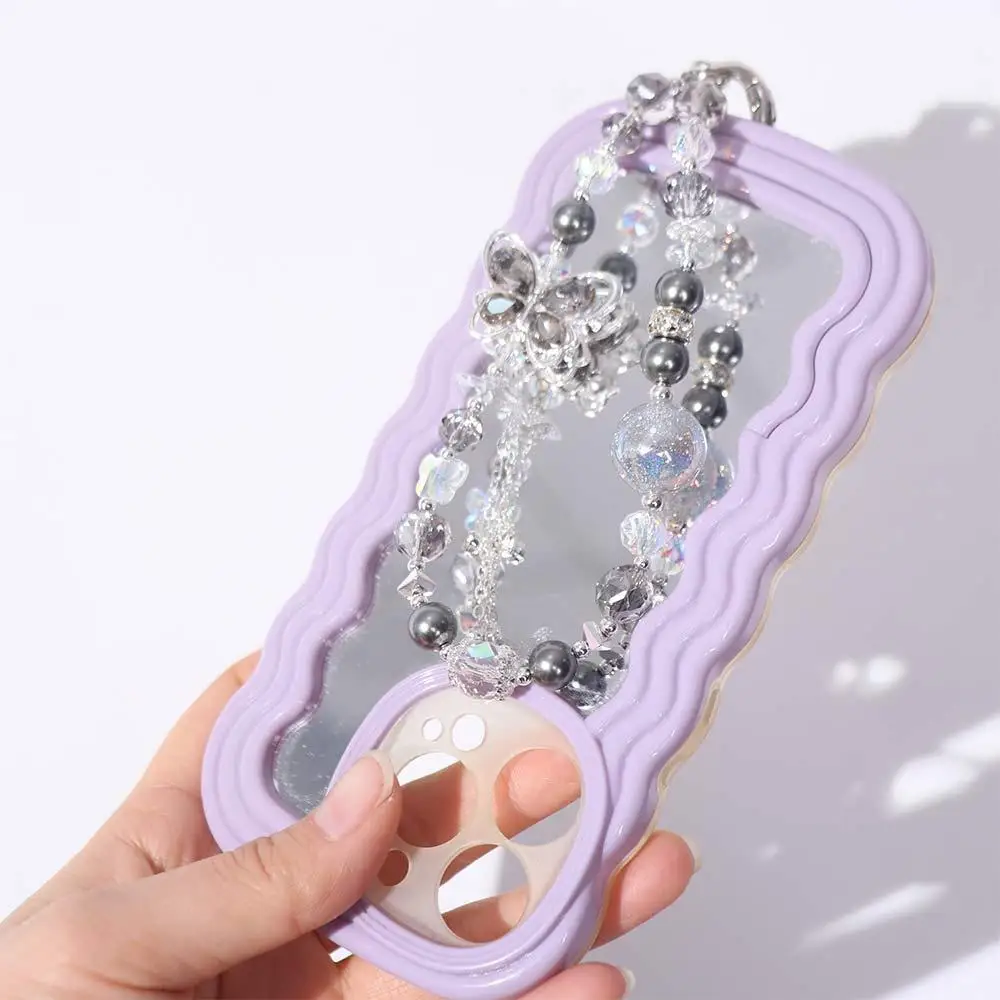 

Tassel Butterfly Phone Chain Short Beaded Mobile Phone Lanyard Anti-lost Jewelry Girls Phone Pendant Christmas Gifts