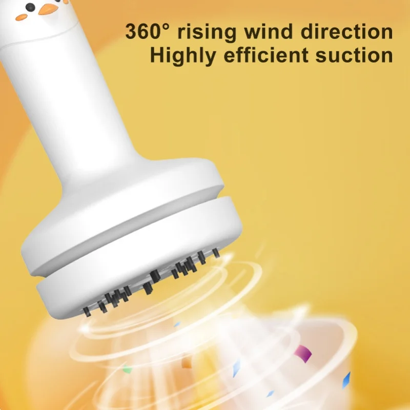 مكنسة كهربائية محمولة لسطح المكتب على شكل فرخ قابلة لإعادة الشحن، نظام ترشيح قوي وجميل، منظف غبار للطاولة المحمول