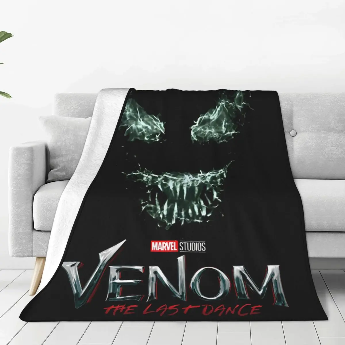 Venom The Last Dance 2024 Movie Blankets Coral Fleece Plush Decoration Lightweight Throw Blanket for Bedding Office Bedspread