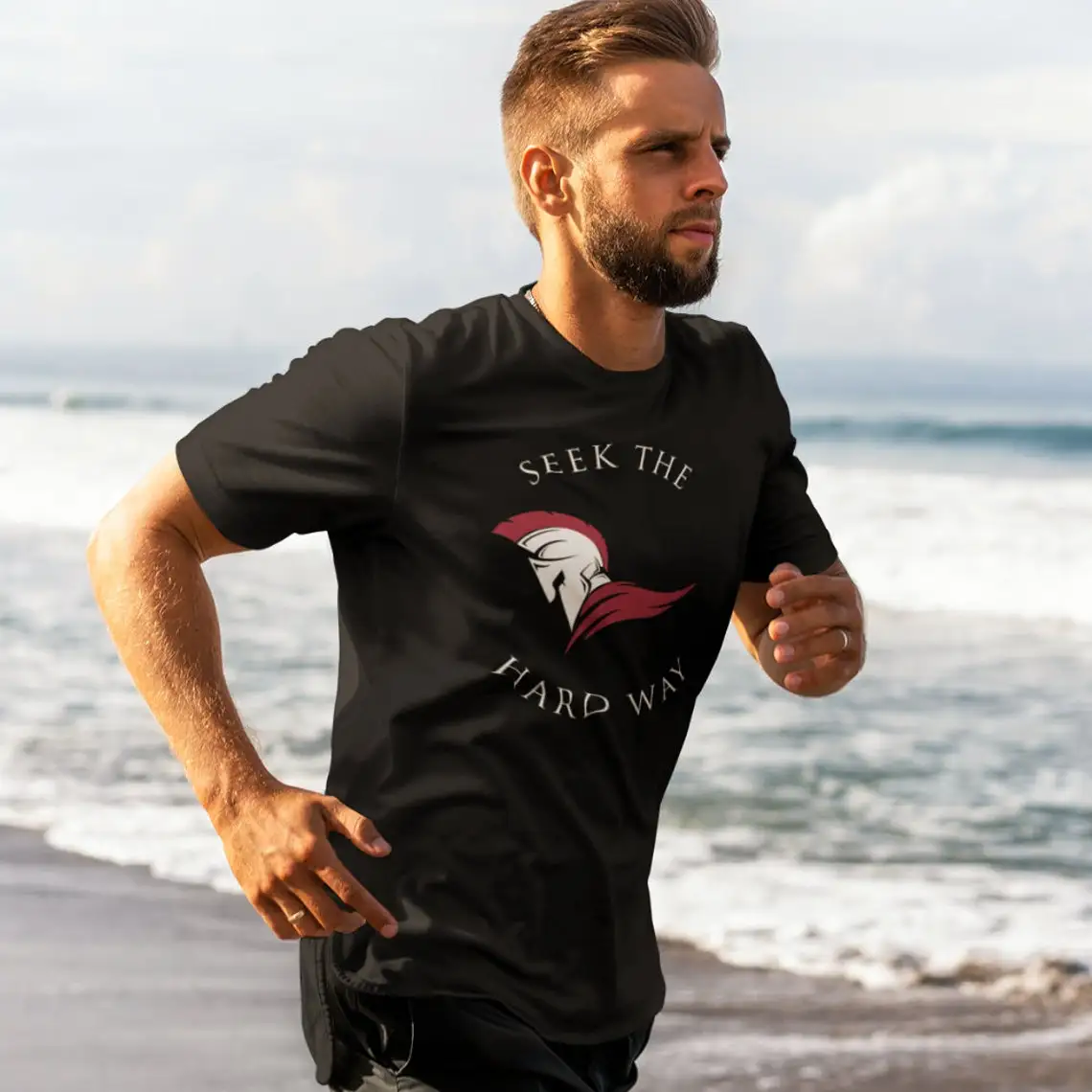 Seek The Hard Way. Sparta Gym Fitness Training Gift T-Shirt New 100% Cotton O-Neck Short Sleeve Casual Mens T-shirt Size S-3XL