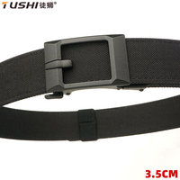 TUSHI New Military Belt for Men Business Nylon Metal Automatic Buckle Police Duty Belt Tactical Outdoor Girdle IPSC Accessories