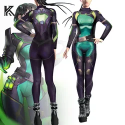 Game VALORANT Viper Cosplay Jumpsuit Halloween Women Cosplay Costume Zenti Party Bodysuit Fancy Tight Cloth