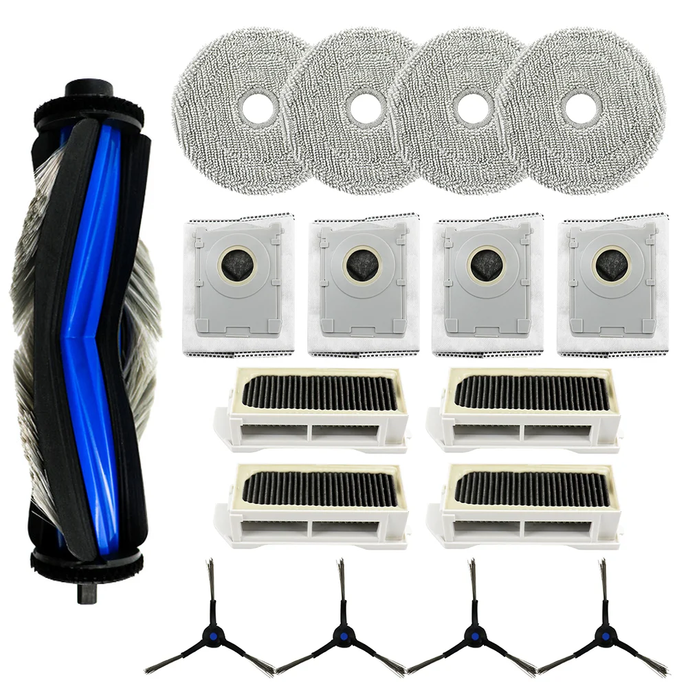 1 Set For ECOVACS For Deebot For Mini Robot Vacuum Cleaner Main Side Brush Dust Bag Mop Cloth Kit Vacuum Cleaner Replaces Parts