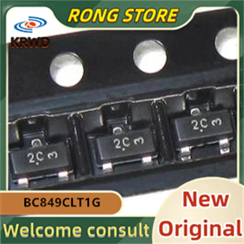 IC SOT-23-3 BC849CLT1G BC849CLT, BC849CLT, BC849C, BC849, رقاقة أصلية, جديد, 2C, 50