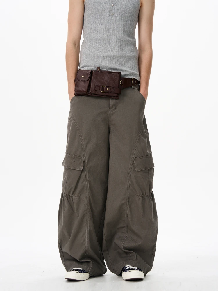 

WLNEXT Американские брюки для спецодежды в стиле ретро, мужские модные элитные повседневные брюки, длинные брюки для пар, свободный крой, хлопковые молодежные брюки...