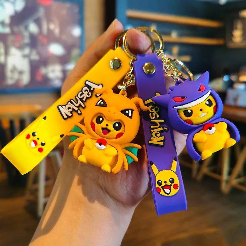 

New Disguised Pikachu Keychain Creative Cartoon Cute Doll Small Gift for Bag Y2k Fashion Toys Anime Cartoon Frind Kawaii Cute