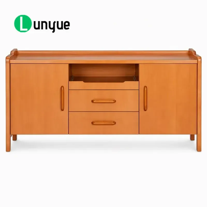 Modern Solid Wood TV Cabinet Large Capacity High Load Bearing Eco Friendly Living Room Storage Furniture Affordable Price