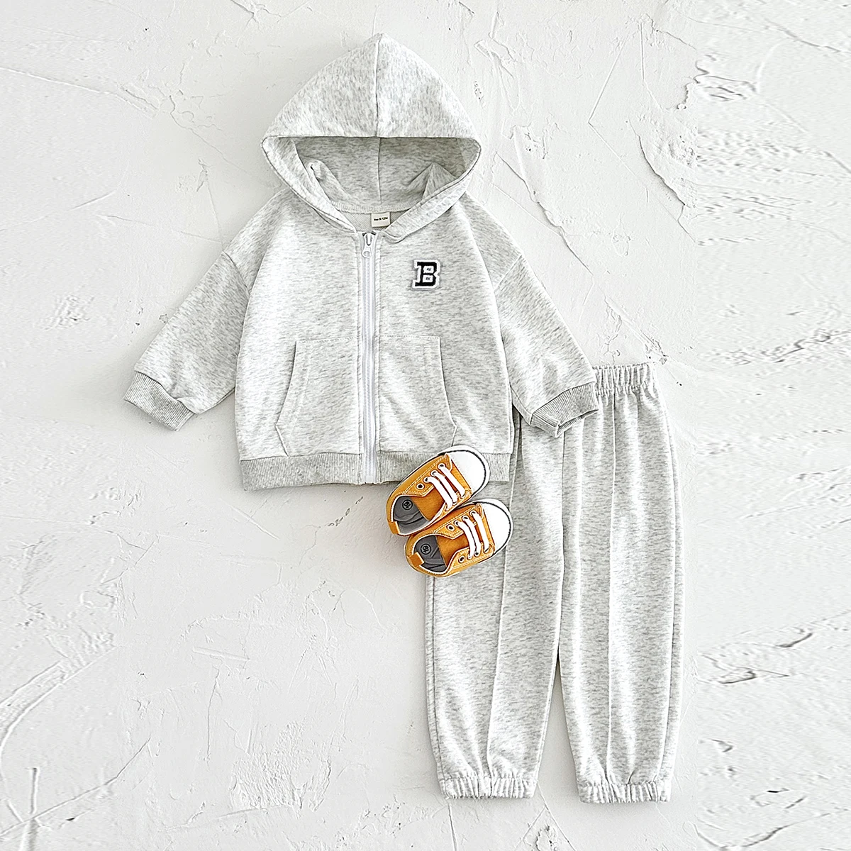 Fall Winter Baby Clothes Cotton Thick Set Boys Girls Jacket Hoodie+Sweatpant Full Zip Child Tracksuit  Kids Clothes Infant 0-4Y