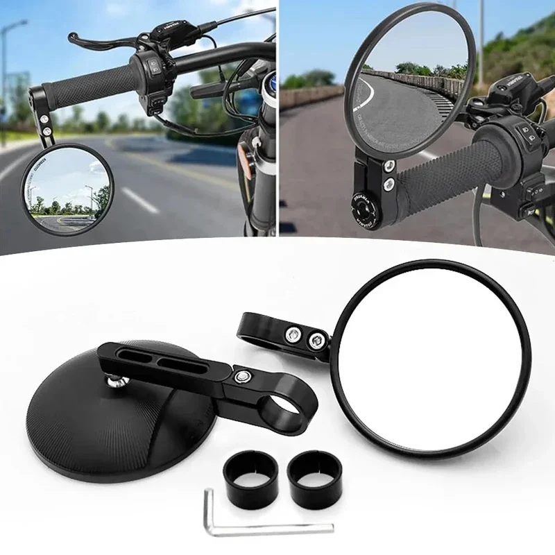 E-MARK 22-25MM Rearview Mirrors Motorcycle Accessories Universal For  HONDA YAMAHA KAWASAKI SUZUKI SX EXC CRF Motorbike Aluminum