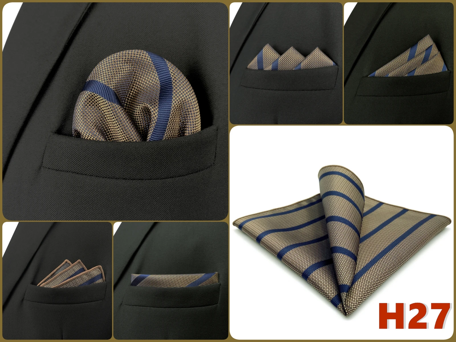 Men Pocket Square Handkerchief Multi Styles Paisley Floral Suit Pocket Towel Hanky Vintage Business Wedding Accessories 32cm