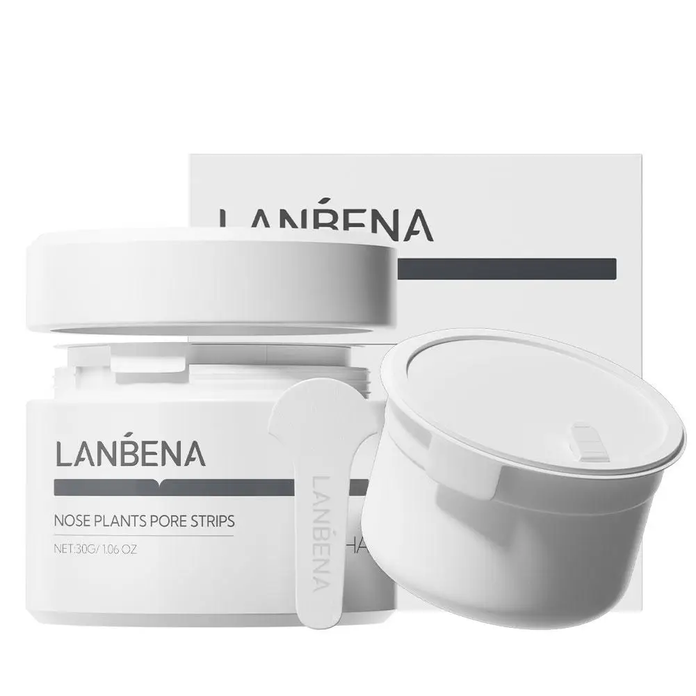 LANBENA Blackhead Remover Cream Paper Plant Pore Strips Nose Acne Cleansing Black Dots Peel Off Mud Mask Treatments Skin Care