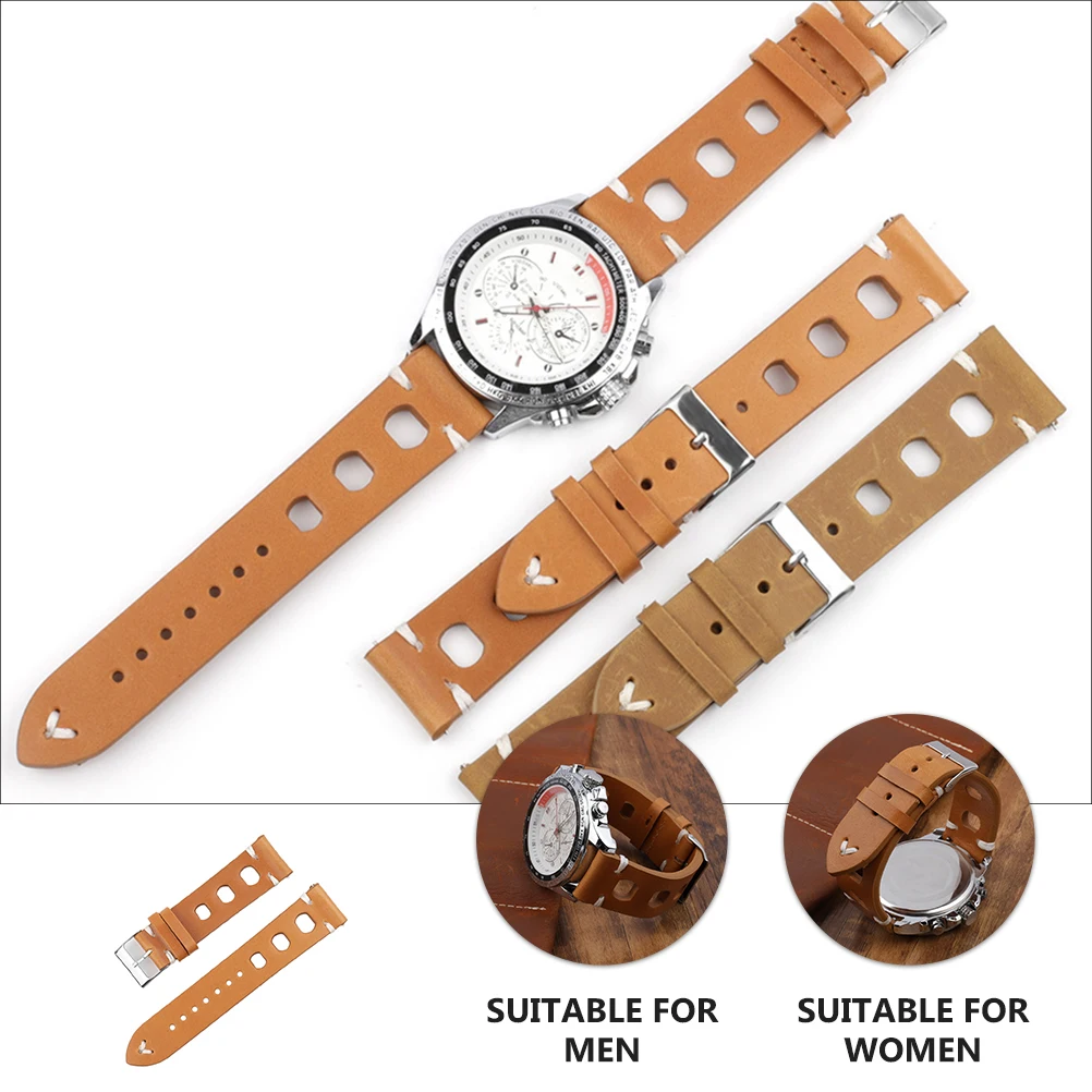 

Watchb for Watch Cowhide Wristb Genuine Strap Durable Skin Friendly Adjustable Perfect Party Work Travel Simple