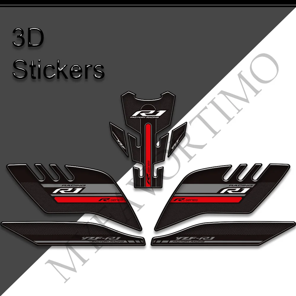 For YAMAHA YZF-R1 YZF R1 YZFR1 Tank Pad Grips Motorcycle Protector Stickers Decals 2015 2016 2017 2018 2019 2020 2021 2022