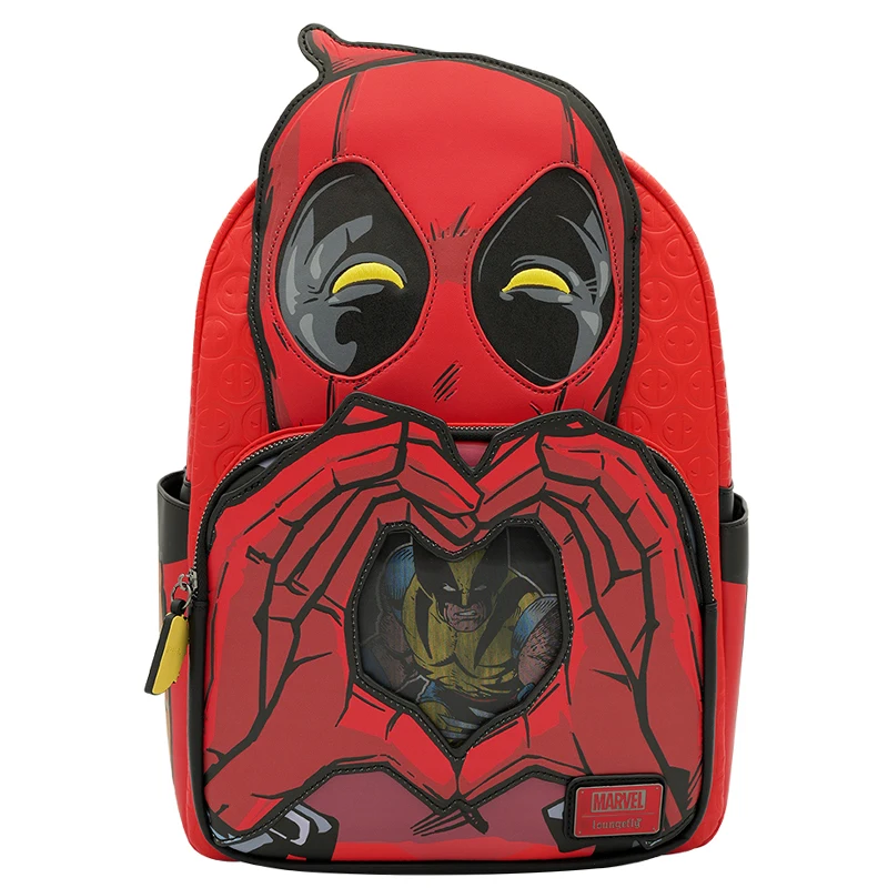 

New Limited Edition Loungefly Deadpool And Wolverine Cartoon Backpack 2024 Student Bookbag Dual Shoulder Strap Toy Figure