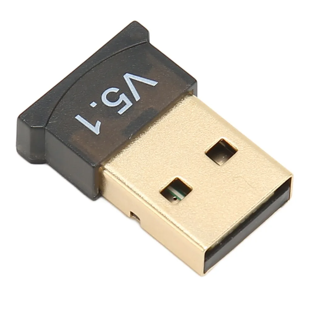 

Universal ABS USB BT Adapter Plug and Play Black BT Dongle Wide Coverage Portable Wireless Receive Office