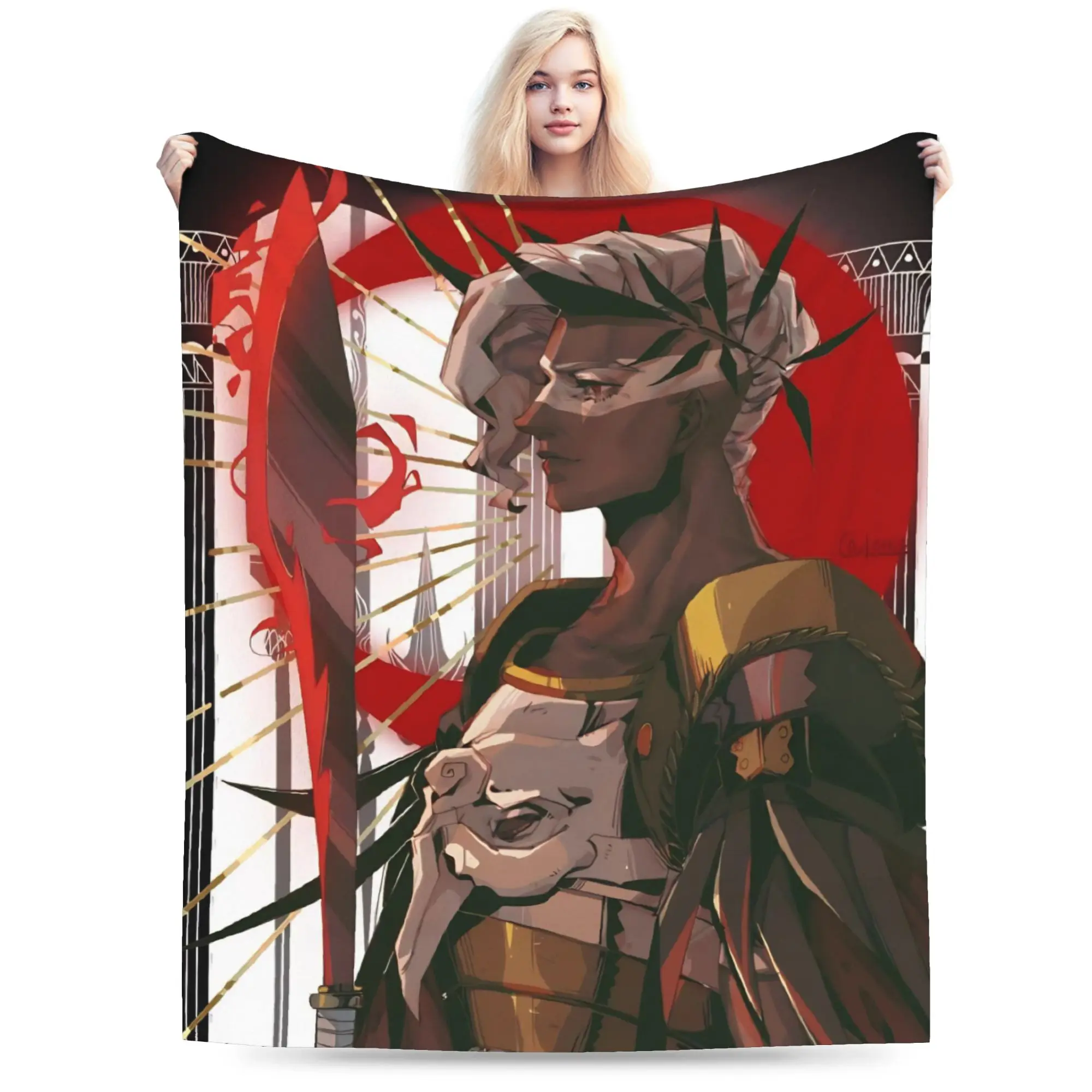 

Soft BlanketGirls Boys Picnic Hades Zagreus Bedding Throws Flannel Bedspread For Outdoor Aesthetic Sofa Bed Cover