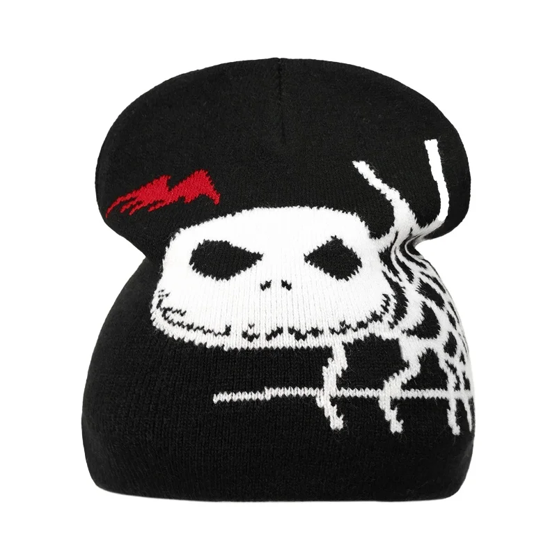 Knitting Cap Hat Men Women Letter Printing Beanie Bonnet Gothic Wool Acrylic Warm Casual Skullies Y2k Ins Hip Hop Cap Cold Cap