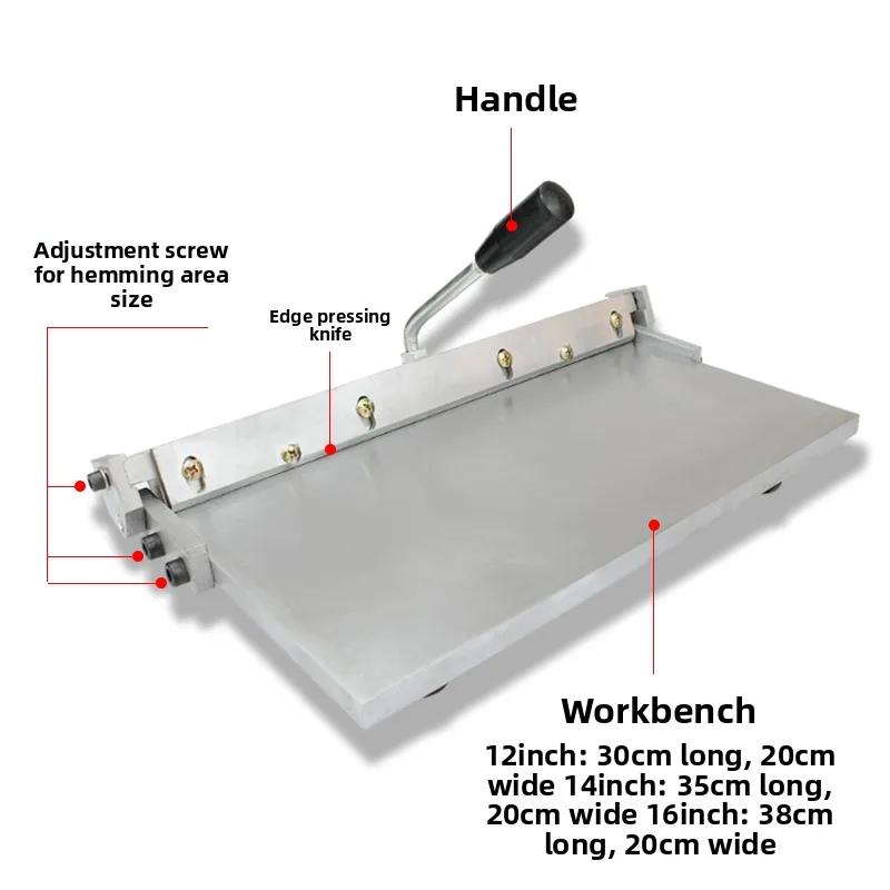 Stainless steel manual folding machine, manual bending machine, wallet creasing machine, leather adhesive folding machine