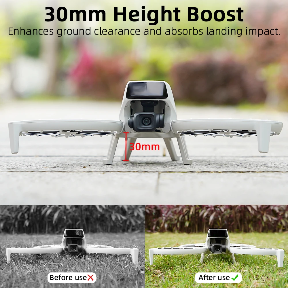 Landing Gear Tripod For DJI Flip Drone, 30mm Increase Height Bracket for Flip Landing Gear Landing Protector Bracket Accessories