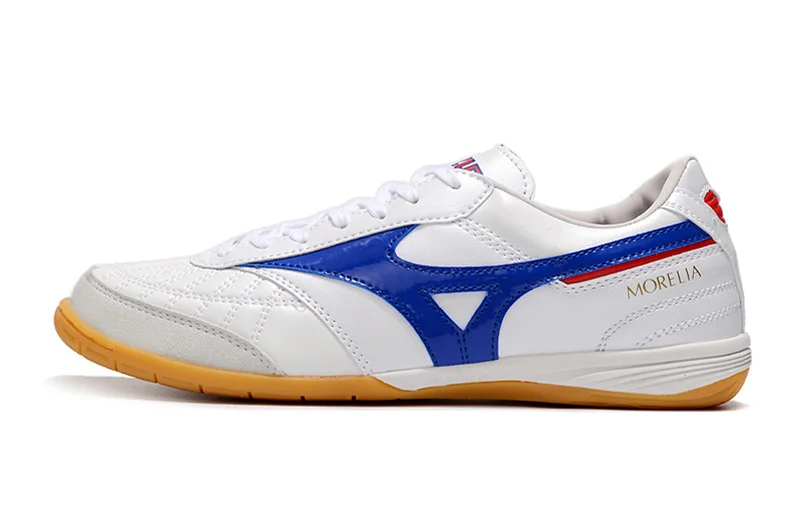 Authentic MizunoCreation MORELIA M8 IC Men's Sports Shoes MizunoOutdoor Sneakers Men Shoes Rose White/Blue/Red Size Eur 40-45