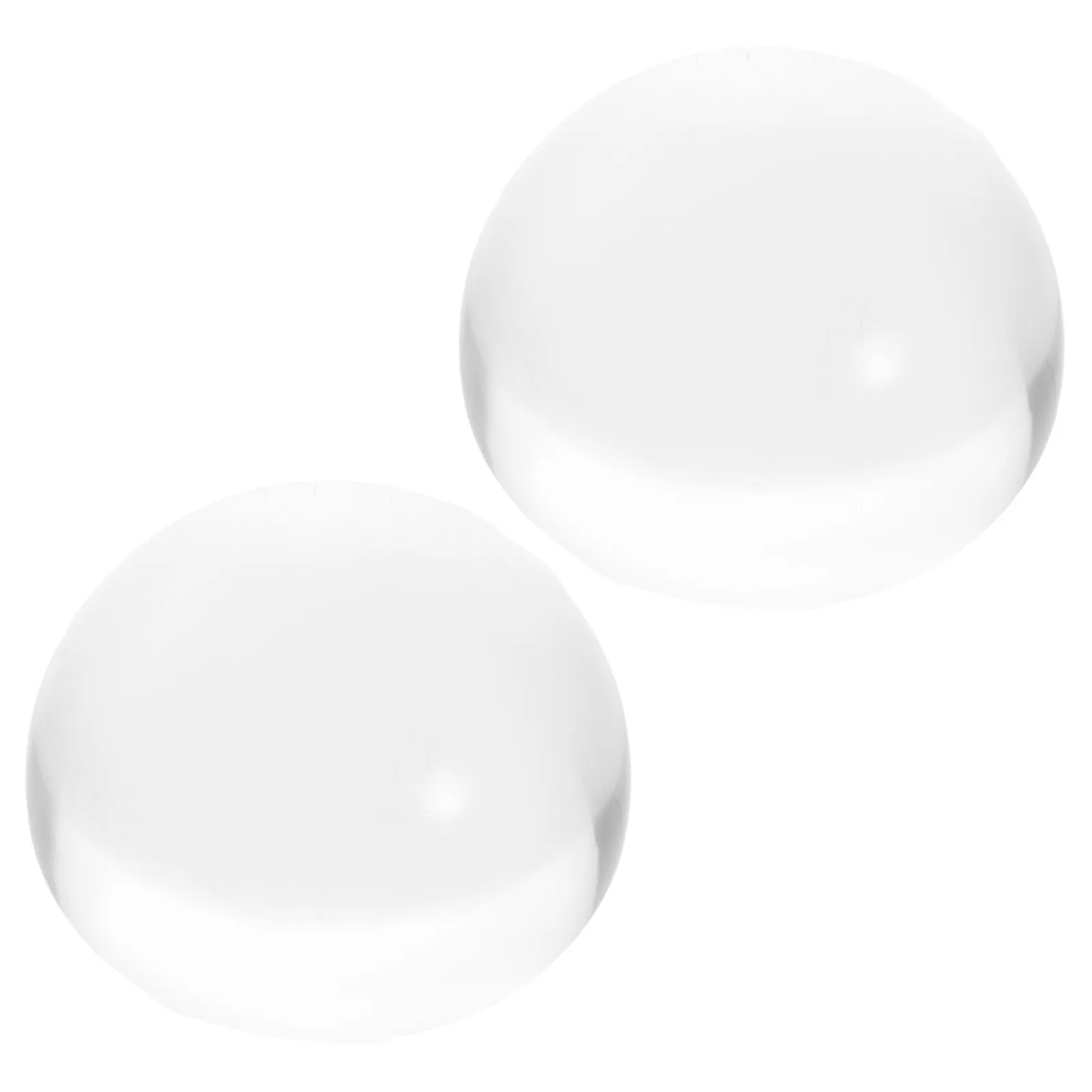 2Pcs 10X Optical Acrylic Dome Magnifier 2.28 Inch Clear Half Ball Lens Portable Book Newspaper Reader Lightweight Document