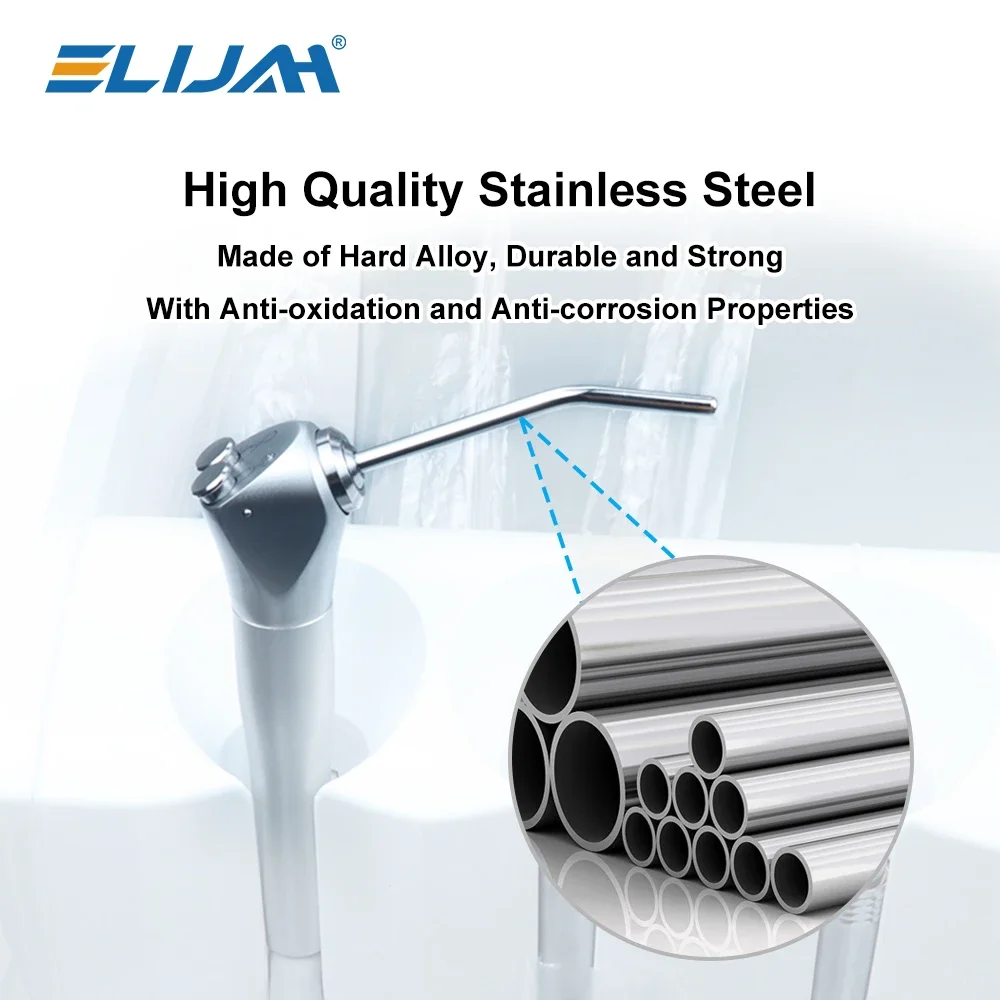 Professional Stainless Steel Lab Air Triple Syringe 3 Way Lab Air Water Spray Syringe Nozzles Tips for Teeths Whitenings