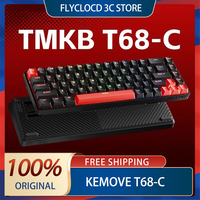 Kemove T68-C Wired Magnetic Switch Mechanical Keyboard Tmkb Low Latency Rgb Rt Rejustable Hot Swap Gaming Keyboard Office Custom