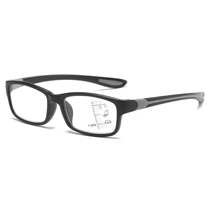 Progressive Multifocal Glasses Men Women Sports TR90 Frame Reading Glasses Unisex Classic Square Near Far Presbyopia Eyeglasses