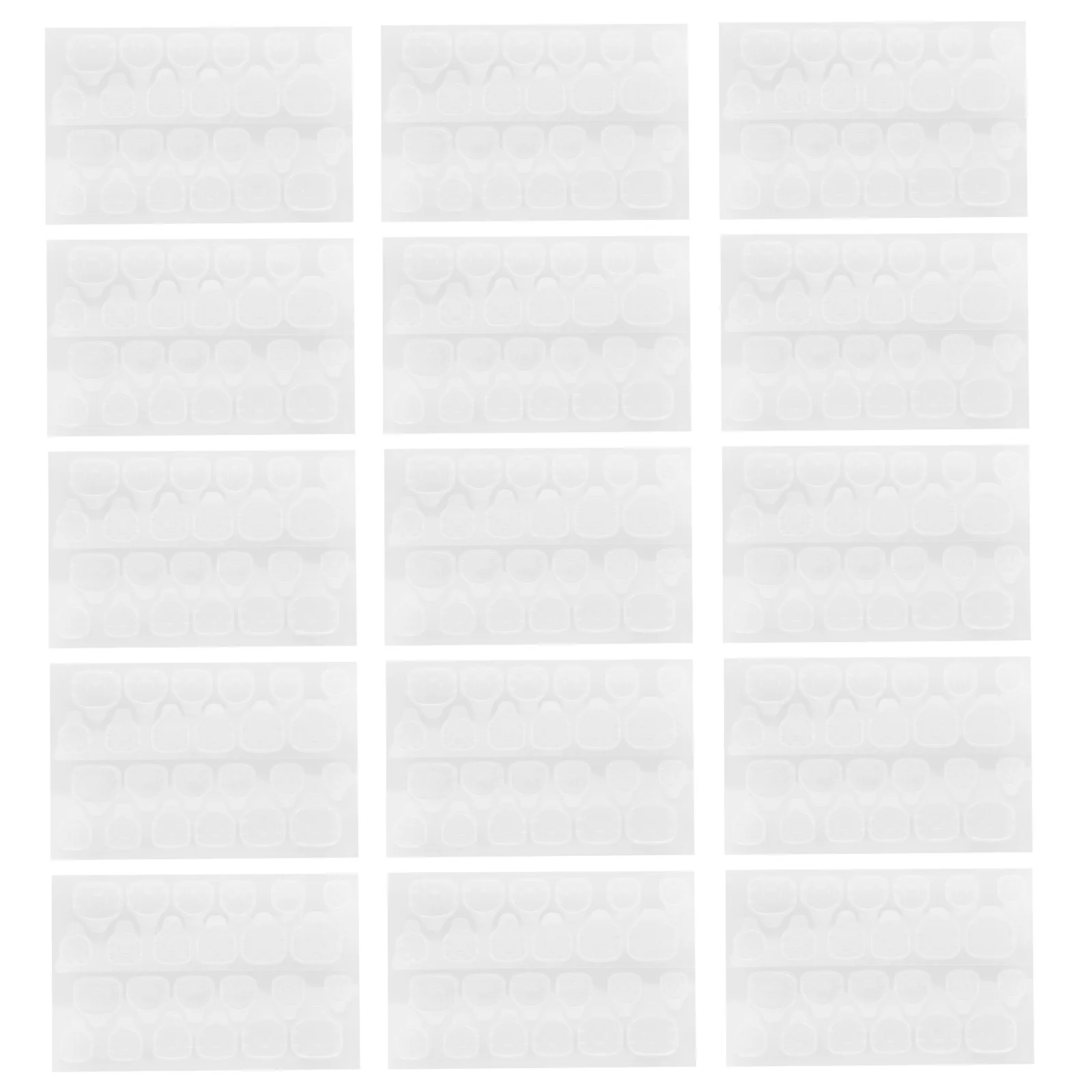 15 fogli pratici adesivi per unghie adesivi biadesivi trasparenti per manicure protezione unghie finte fai da te