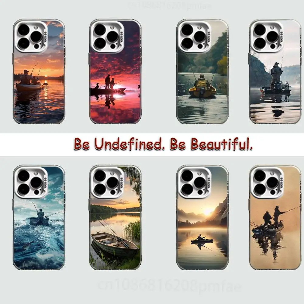

Bass Boat Lure Fishing Hard Phone Case for IPhone 17 16 15 14 13 12 11 Pro Max Plus16E X XR XS Max shockproof Full Cover