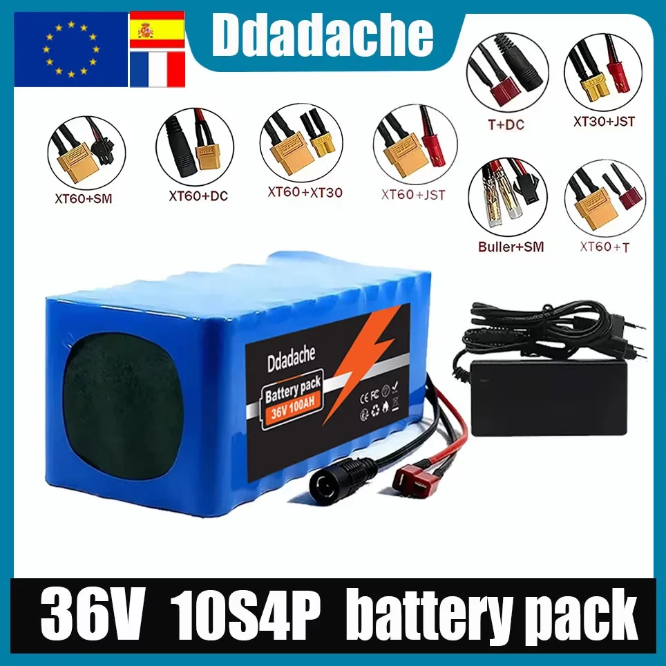 Neuer 36V 100Ah 1000W 10S4P DC/T Lithium-Ionen-Akku 100Ah für 42V E-Bike Elektrofahrrad Roller mit BMS