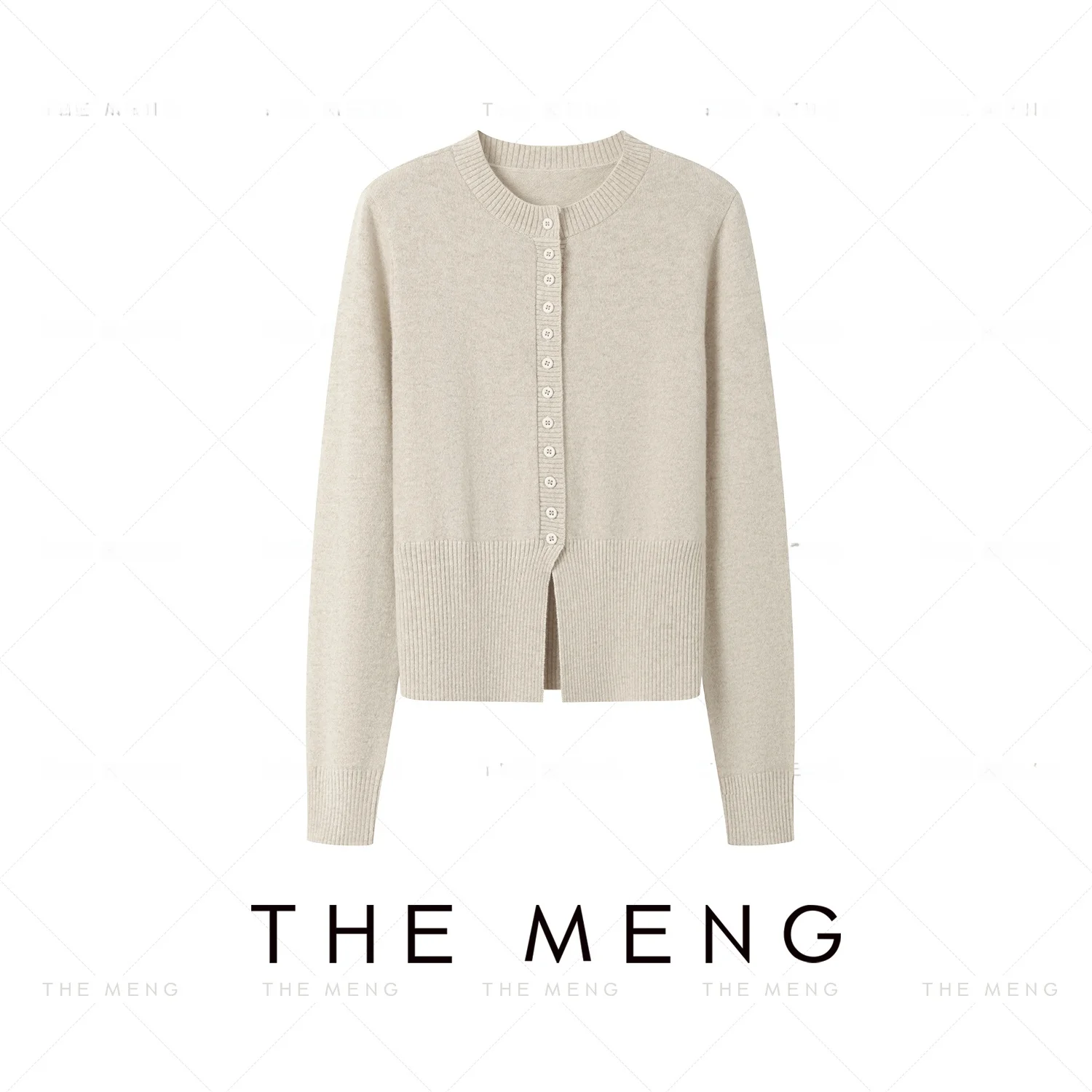 

Вязаный кардиган Meng Alaan Camere для женщин, осенний, с длинными рукавами, стандартный крой, из чистой шерсти, цветной