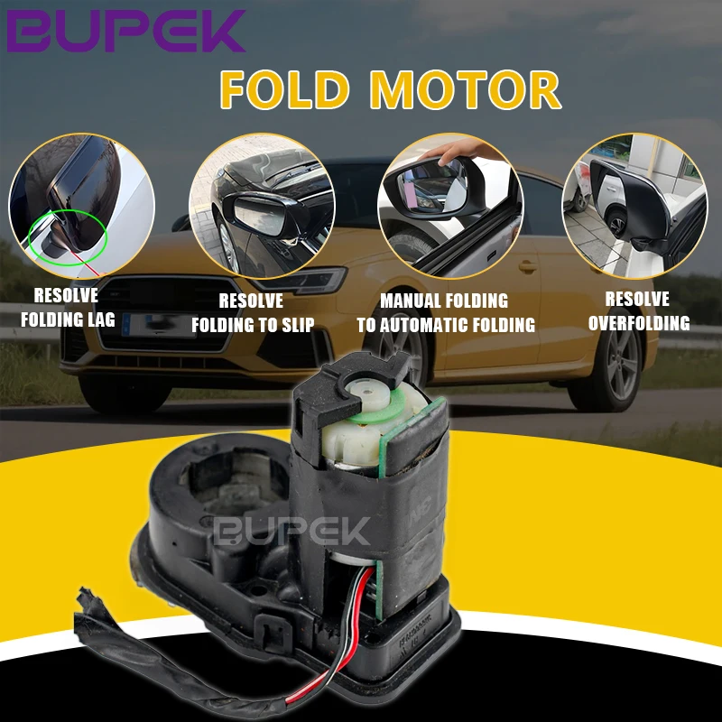 

BUPEK Car side view folding mirror motor module assembly repair kits For 2012-2020 Hyundai Santa Fe MK3 tools Auo parts black