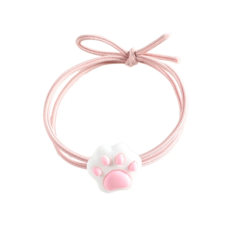 Kids Cartoon Cat Paw Hair Tie Ponytail Holder Kitten Paw Style Hair Rope Ponytail Holder Hair Style Tool