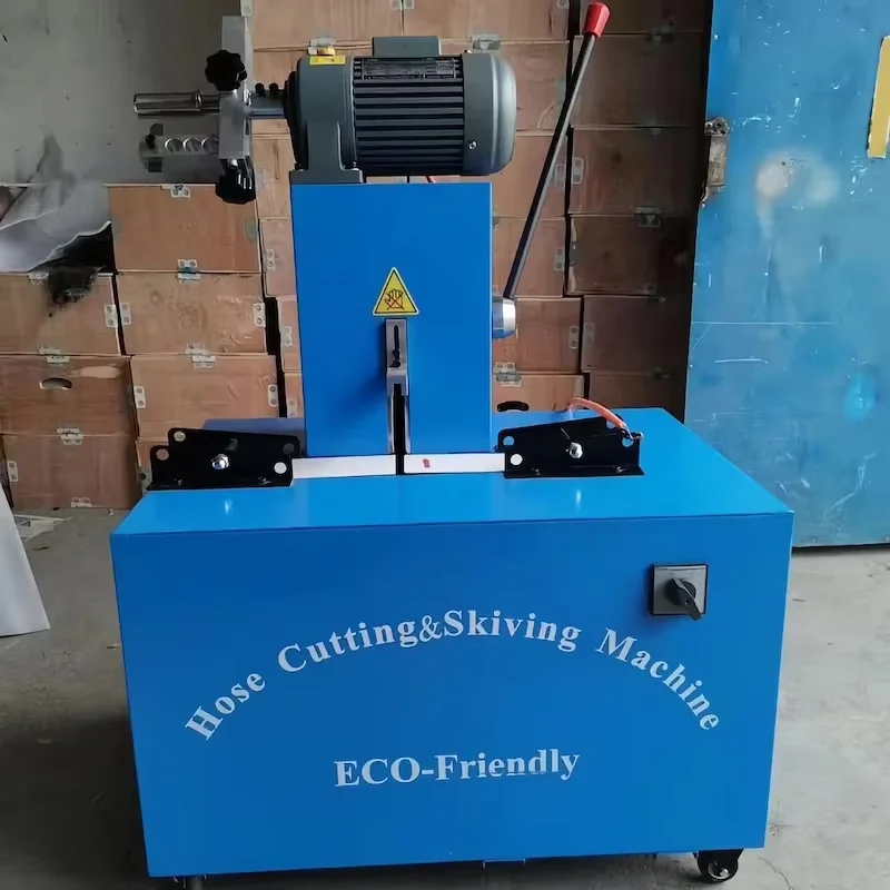 multi-function China 2 inch hydraulic rubber hose cutting and hose peeling machine