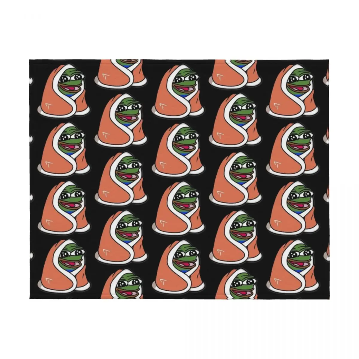 بطانية بيبو - بطانية بيبيجا تويتش ديسكورد الضفدع رمي بطانية فاخرة رمي لفصل الشتاء بطانيات المعزي