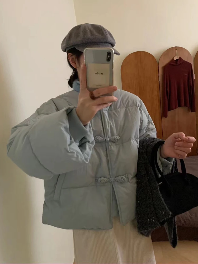 

Women's ort down Jaet White Du Feather Fur Collar Vintage Loose Fit Winter Coat Warm Sli Commute Faion