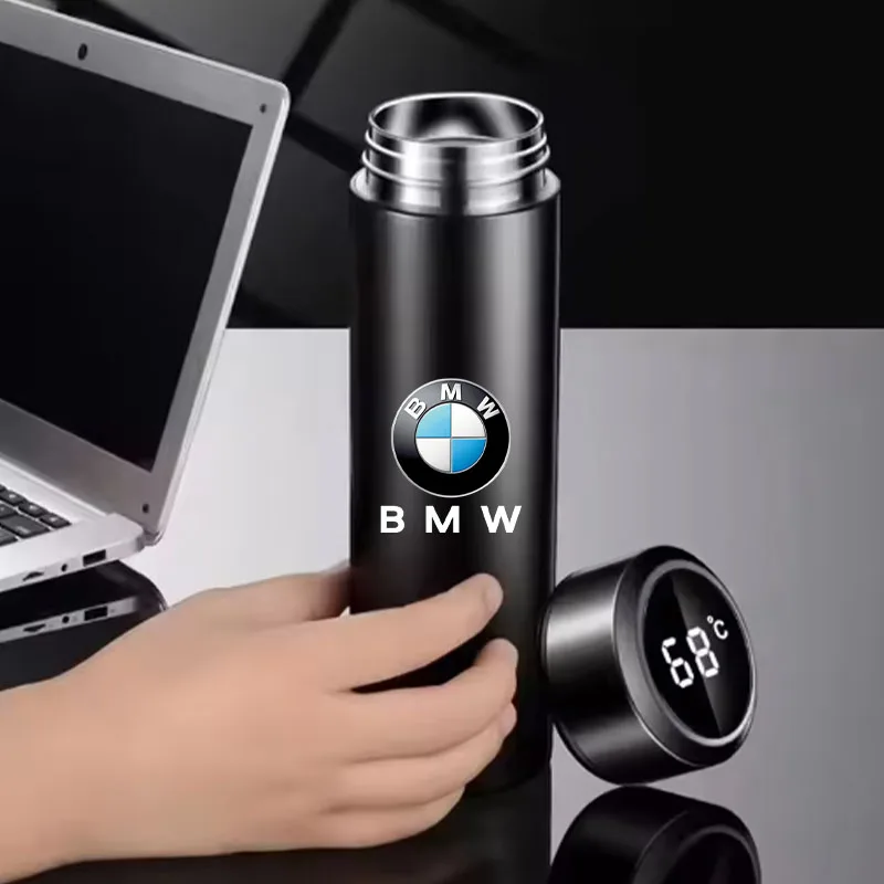 Car 500ml Intelligent Temperature Display Insulating Cup Sticker for BMW M X5 E70 E91 F11 F30 F31 F10 X3 F25 E30 E46 Accessories view 4