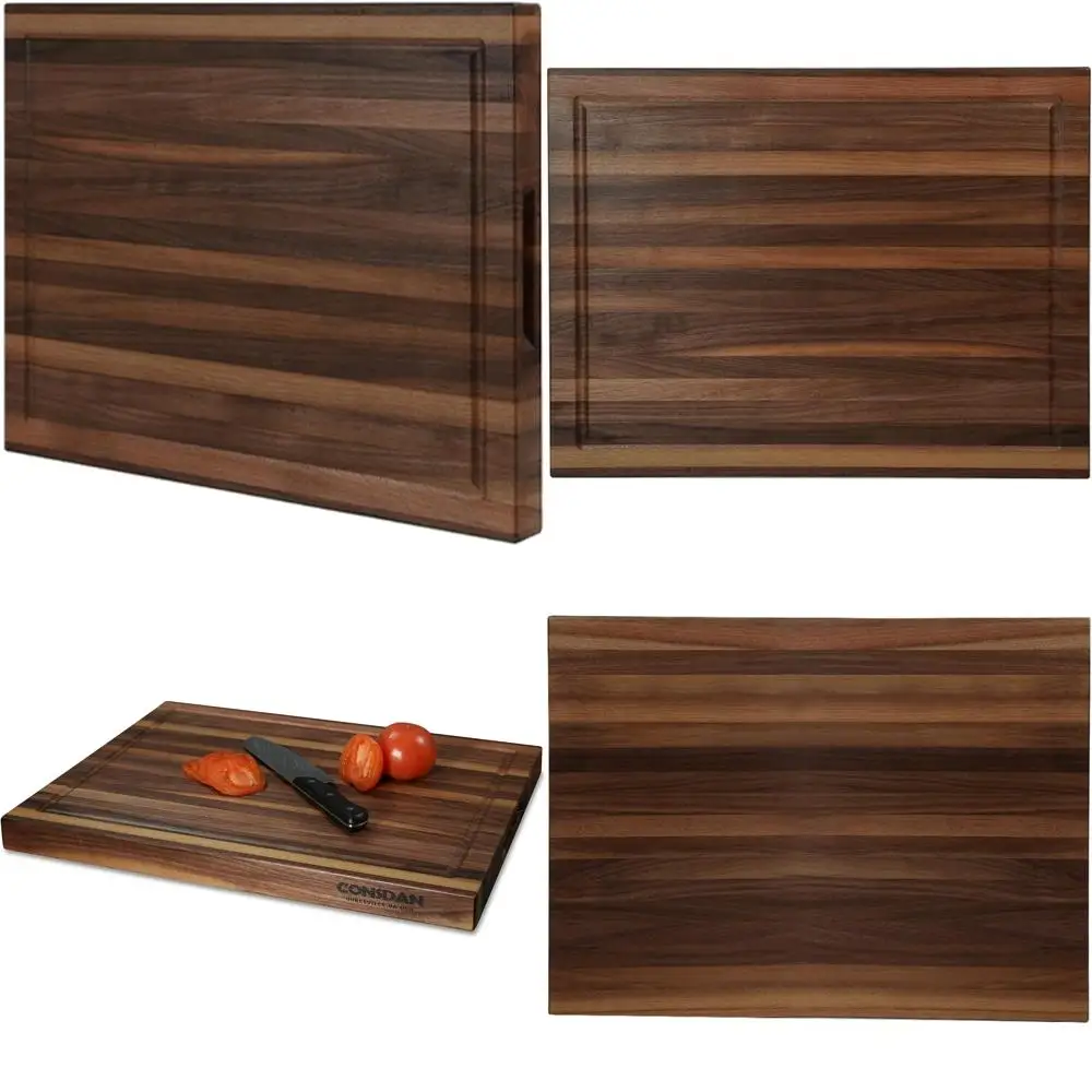 

Kitchen Walnut Cutting Board, USA Grown Hardwood, 20x15, Invisible Inner Handle, Prefinished, Food-Grade, Durable for Everyday U