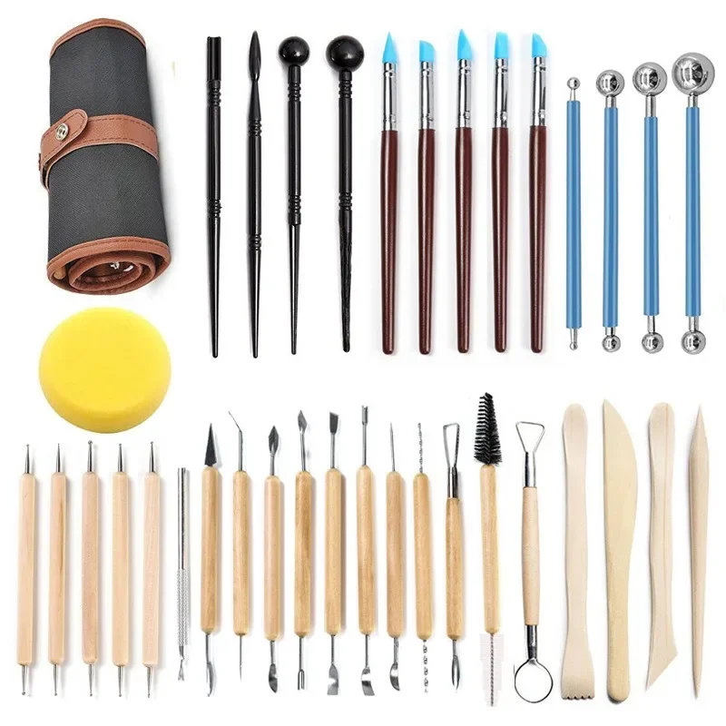 Pottery tools 36 sets of clay pill rod carving knife polymer clay made of hand-DIY stone clay tools