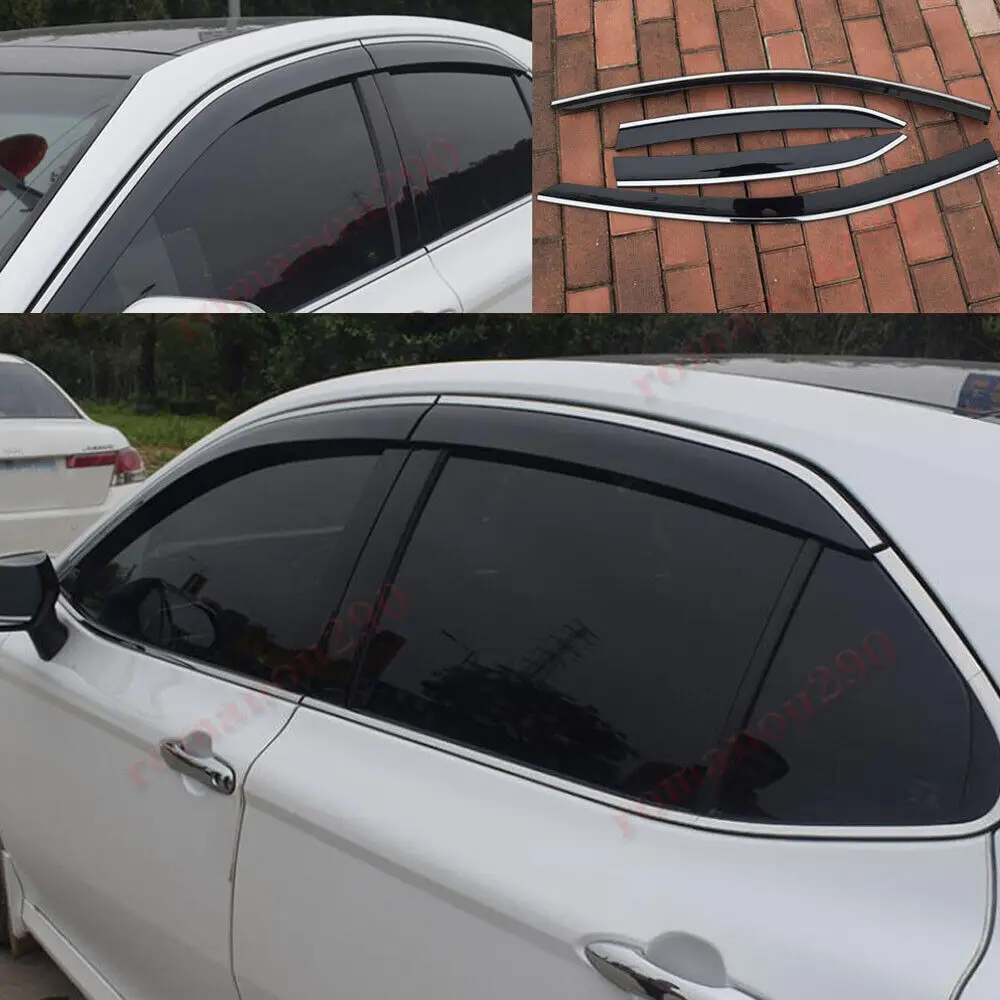 

4pcs For Toyota Camry 2018 2019 2020 2021 Smoke Black Window Visor Sun Rain Guard Vent Shade car accessories