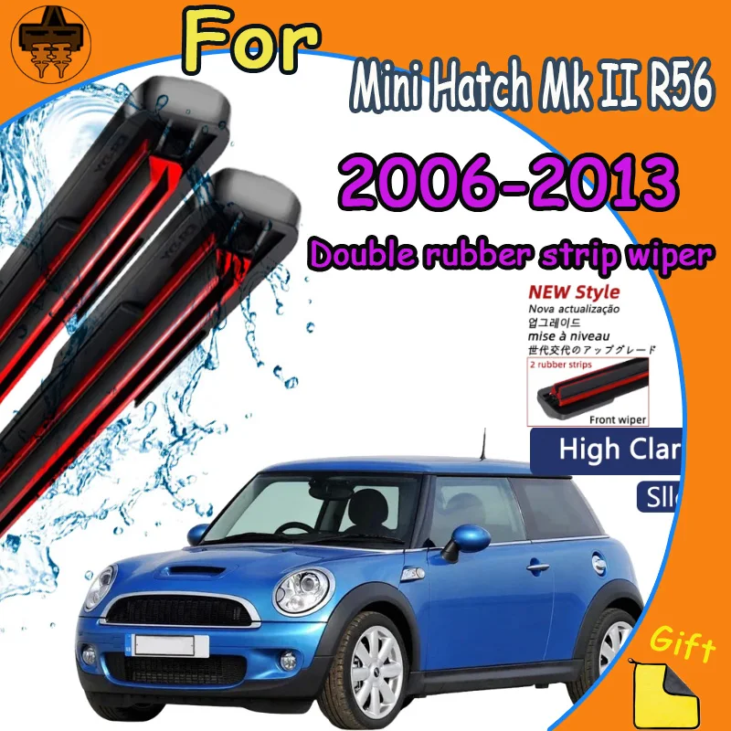 

Front Windshield Wiper Blades 2pcs Windscreen Window Accessories For Mini Hatch Mk II R56 2006-2013