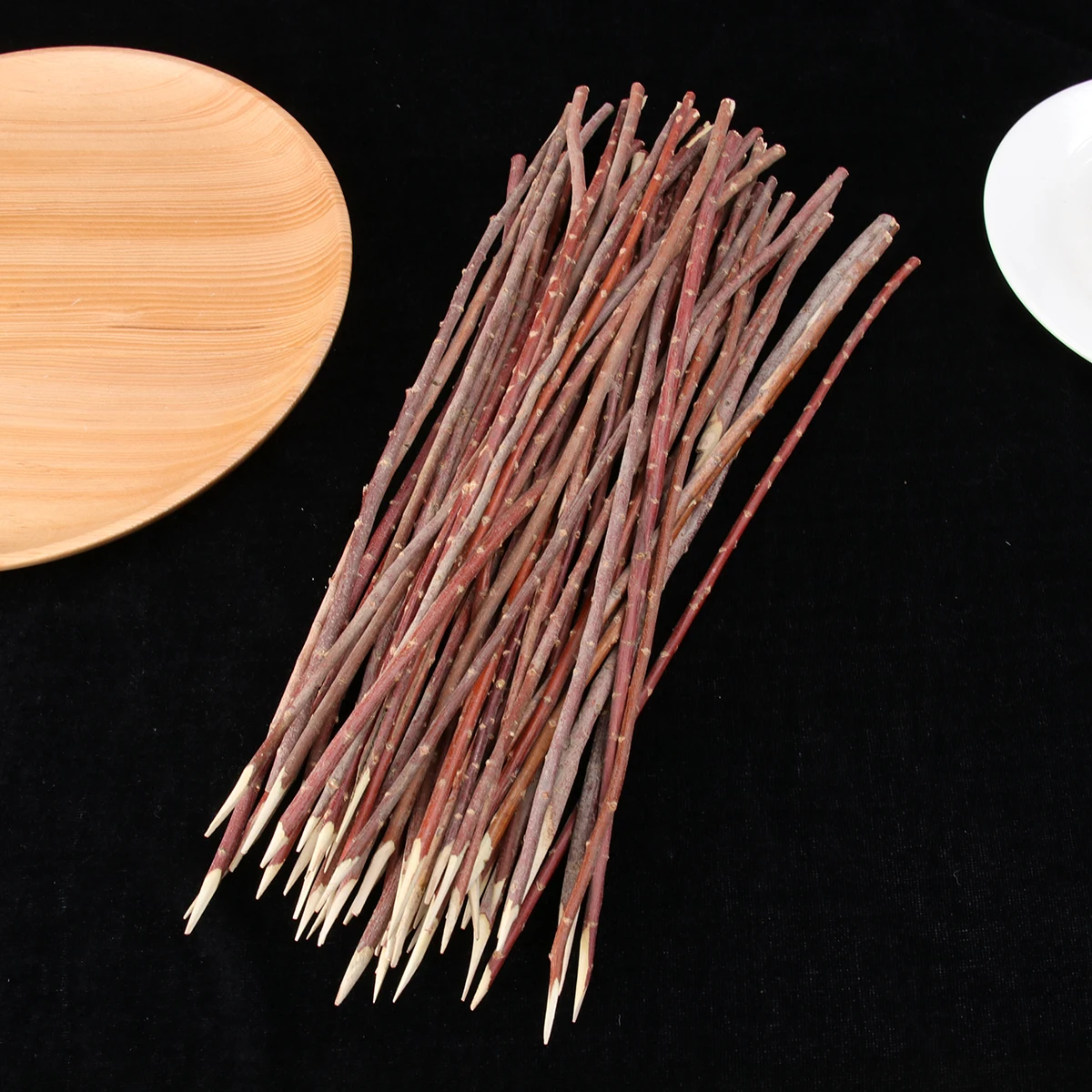 

100pcs BBQ Forks Durable Wooden Corn Barbecue Tools Grill Practical Hygienic Families Outdoor Meat Stainless Steel